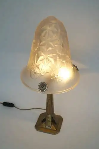 Signierte original französische Art Deco Tischlampe "LA CHIMERE PARIS"  1920