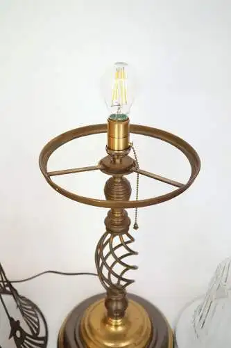 Jugendstil Design Tischlampe "MAGIC MUSHROOM" Einzelstück Messinglampe