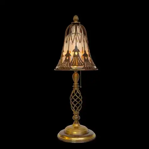 Jugendstil Design Tischlampe "MAGIC MUSHROOM" Einzelstück Messinglampe