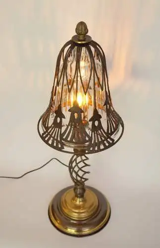 Jugendstil Design Tischlampe "MAGIC MUSHROOM" Einzelstück Messinglampe