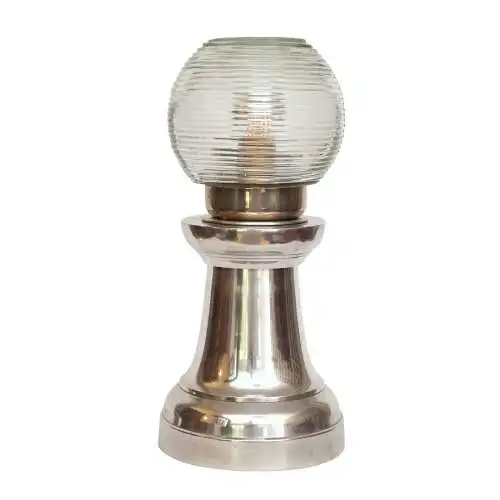 Art Deco Design Tischleuchte "SILVER LIGHTHOUSE" Unikat Tischlampe Lampe