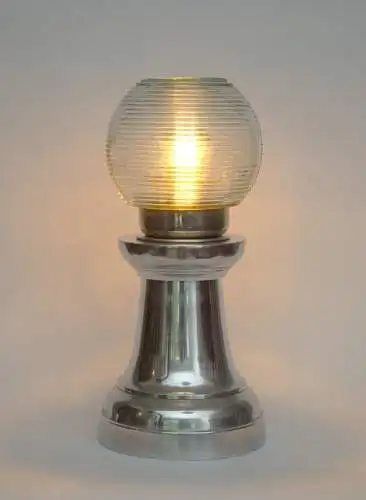 Art Deco Design Tischleuchte "SILVER LIGHTHOUSE" Unikat Tischlampe Lampe