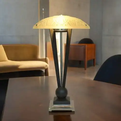 Art Deco Design Tischleuchte "TRINITY SKY" Unikat Tischlampe Einzelstück Lampe