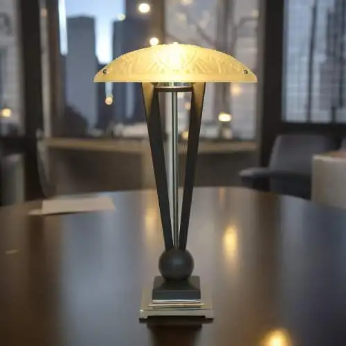 Art Deco Design Tischleuchte "TRINITY SKY" Unikat Tischlampe Einzelstück Lampe