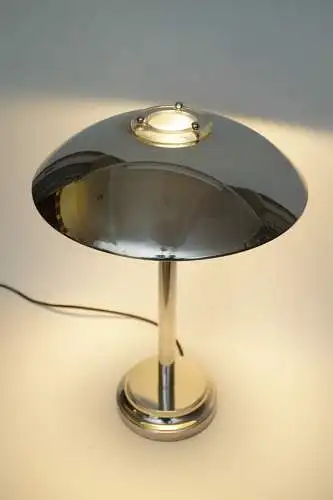 80er Jahre Design Art Deco Bauhaus Schreibtischlampe Chrom