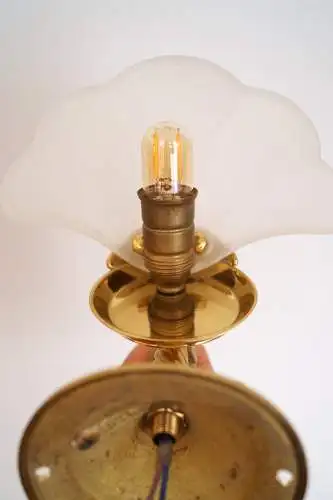 2 Stück Art Deco Wandleuchte "GOLD SHELL" Messinglampe Unikate Wandlampe