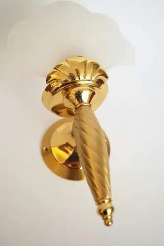 2 Stück Art Deco Wandleuchte "GOLD SHELL" Messinglampe Unikate Wandlampe