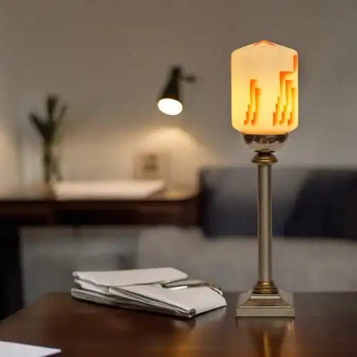 Unikat Art Deco Tischleuchte "GRAPHICUS" Tischlampe Lampe Einzelstück