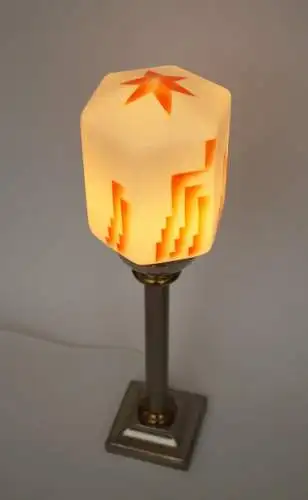 Unikat Art Deco Tischleuchte "GRAPHICUS" Tischlampe Lampe Einzelstück