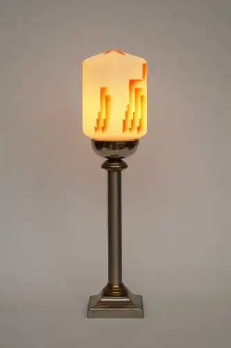 Unikat Art Deco Tischleuchte "GRAPHICUS" Tischlampe Lampe Einzelstück