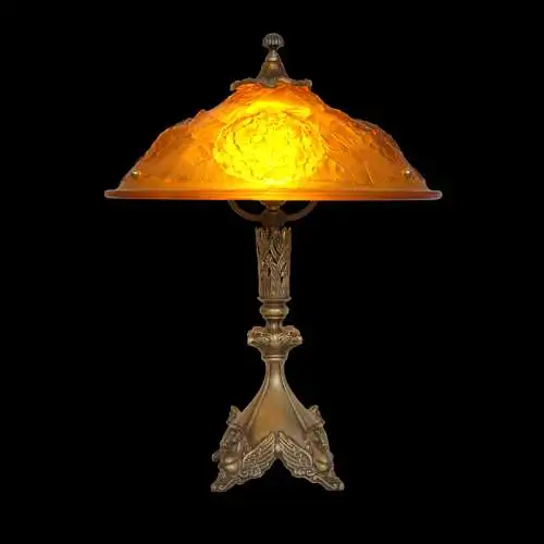 Regency Design Art Deco Tischleuchte "SECRETARIAT" Unikat Messing Tischlampe