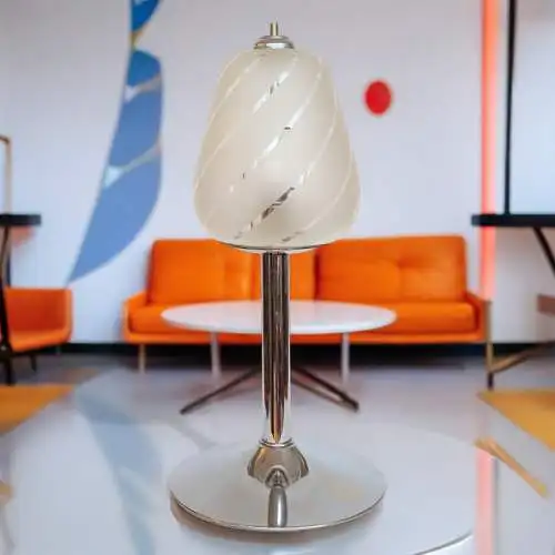 Spaceage Design Lampe Bodenleuchte "SPIRAL"  Chrom Unikat 70s 80s