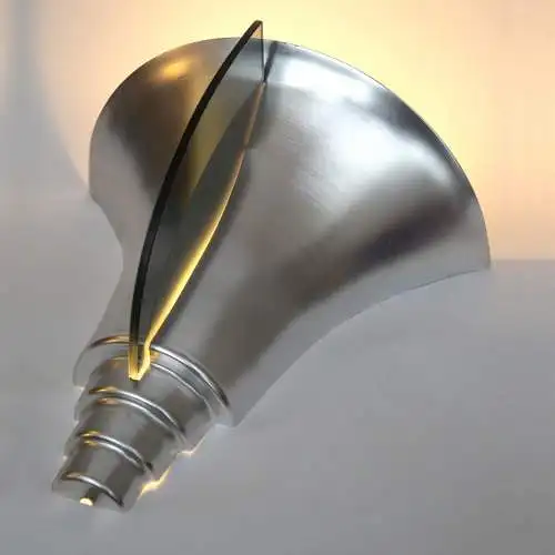 Art Deco Plafoniere Wandleuchte "TURBINE" klassisch Nickel Wandlampe Appliken