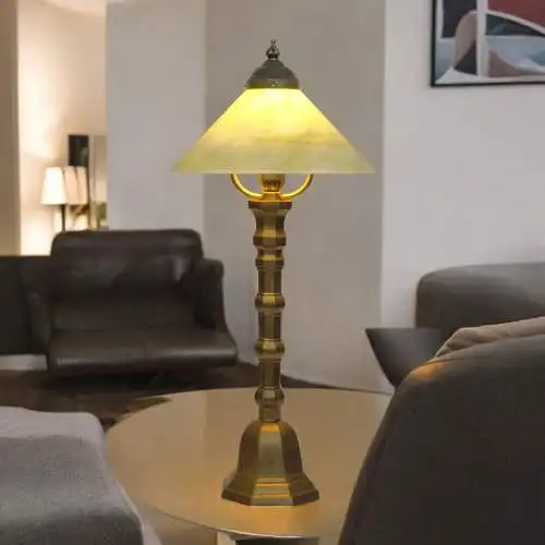 Art Deco Tischleuchte "APPLE PIE" Einzelstück Messinglampe Unikat Tischlampe