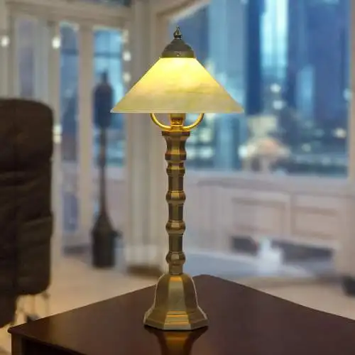 Art Deco Tischleuchte "APPLE PIE" Einzelstück Messinglampe Unikat Tischlampe