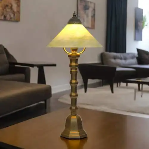 Art Deco Tischleuchte "APPLE PIE" Einzelstück Messinglampe Unikat Tischlampe