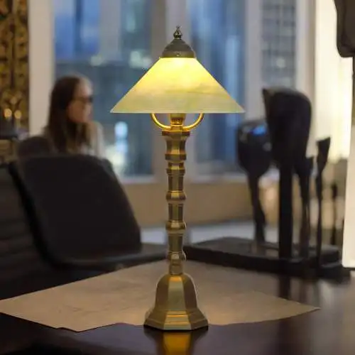Art Deco Tischleuchte "APPLE PIE" Einzelstück Messinglampe Unikat Tischlampe