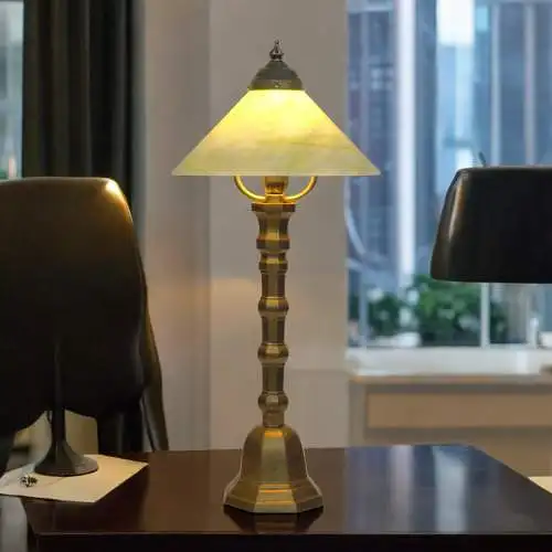 Art Deco Tischleuchte "APPLE PIE" Einzelstück Messinglampe Unikat Tischlampe