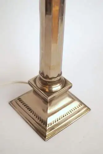 Art Deco Tischleuchte "VICTORY Einzelstück Messinglampe Nickel Unikat