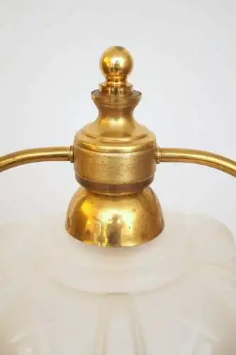 Art Deco Jugendstil Tischleuchte "GOLDEN BOW" Einzelstück Messinglampe Unikat