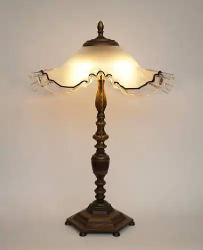 Unikat große Design Tischleuchte "MARGRET" Bronze Messinglampe Einzelstück