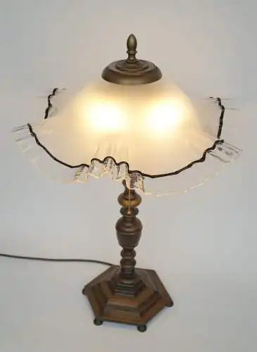 Unikat große Design Tischleuchte "MARGRET" Bronze Messinglampe Einzelstück