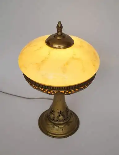 Art Deco Tischleuchte "FRUITY" Unikat 1910 Messinglampe Tischlampe einzigartig