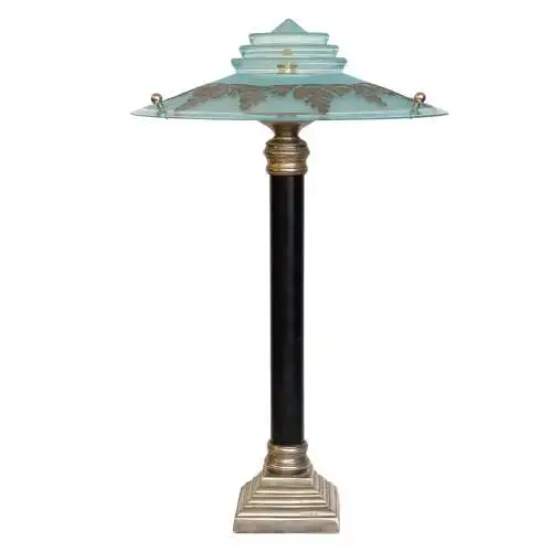 Art Deco Schreibtischleuchte "THE QUEEN" Messinglampe Berlin Tischlampe Unikat