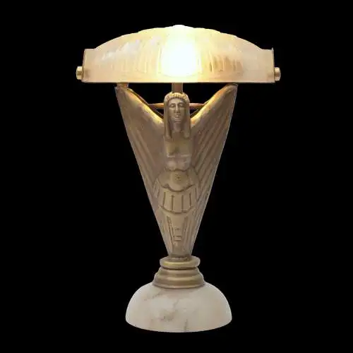 Art Deco Tischleuchte "APOLLON" Unikat Figurenleuchte einzigartig Tischlampe