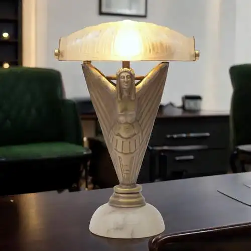 Art Deco Tischleuchte "APOLLON" Unikat Figurenleuchte einzigartig Tischlampe