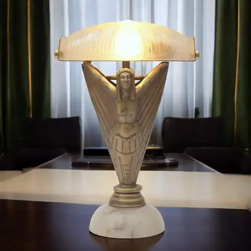 Art Deco Tischleuchte "APOLLON" Unikat Figurenleuchte einzigartig Tischlampe