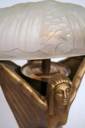 Art Deco Tischleuchte "APOLLON" Unikat Figurenleuchte einzigartig Tischlampe