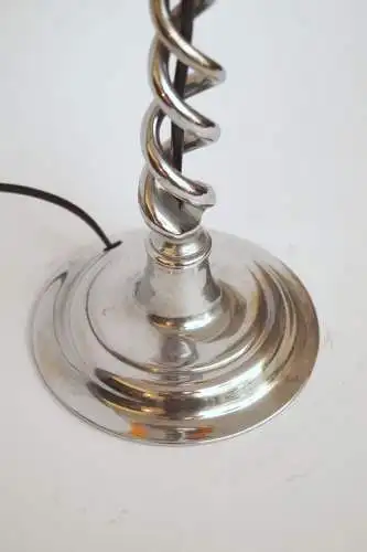 Art Deco Jugendstil Tischleuchte "TUNIS" Unikat Messinglampe Chrom Einzelstück