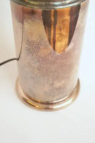 Spaceage Design Tischleuchte "WILD DRUM CANON" Unikat Tischlampe Opal Nickel