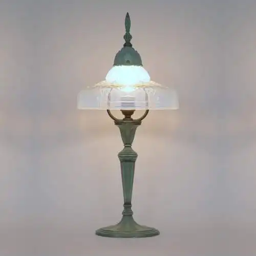 Romantische Jugendstil Shabby Chic Tischleuchte "LILLY" Unikat Tischlampe