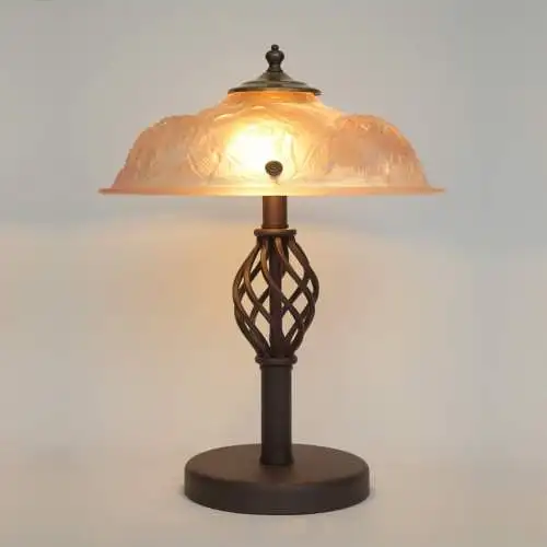 Schöne Art Deco Tischleuchte "ROSE" Tischlampe