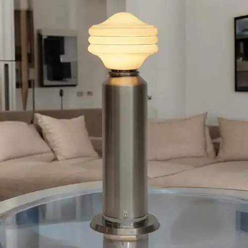 60er Vintage Space Age Tischleuchte "LITTY PILLAR" Tischlampe Chrom