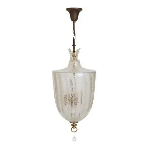 Sehr große Murano Art Deco Flurlaterne BAROVIER & TOSO Deckenlampe Hängeleuchte