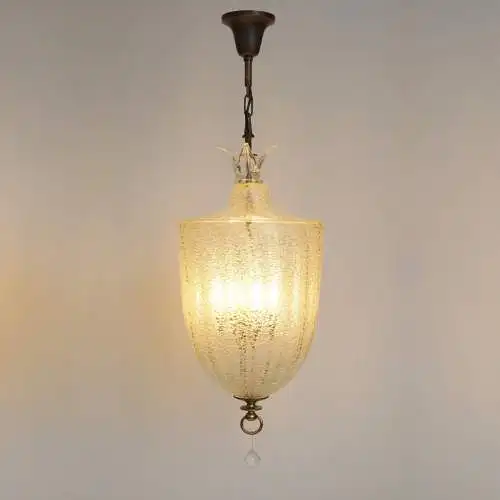 Sehr große Murano Art Deco Flurlaterne BAROVIER & TOSO Deckenlampe Hängeleuchte