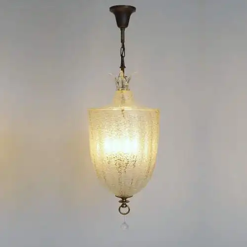 Sehr große Murano Art Deco Flurlaterne BAROVIER & TOSO Deckenlampe Hängeleuchte