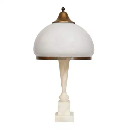 Elegante Art Deco Tischleuchte "CANTALOUPE"  Vasenleuchte Messinglampe