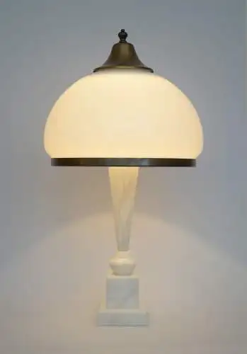 Elegante Art Deco Tischleuchte "CANTALOUPE"  Vasenleuchte Messinglampe