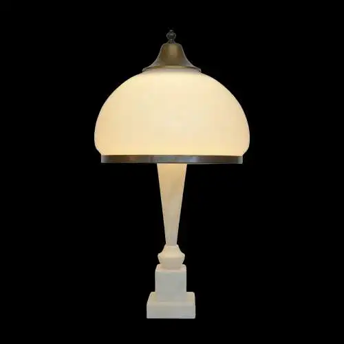 Elegante Art Deco Tischleuchte "CANTALOUPE"  Vasenleuchte Messinglampe