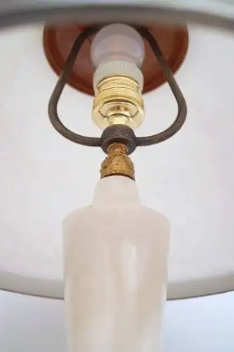 Elegante Art Deco Tischleuchte "CANTALOUPE"  Vasenleuchte Messinglampe