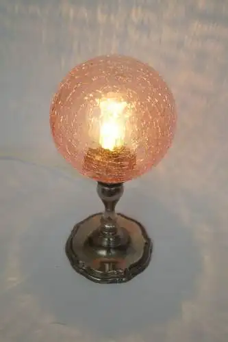 Zierliche Shabby Chic Jugendstil Tischleuchte "PINK BUBBLE" Unikat Tischlampe