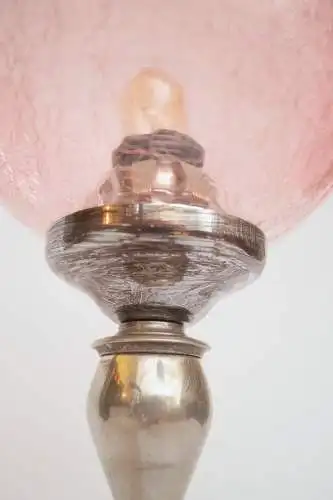 Zierliche Shabby Chic Jugendstil Tischleuchte "PINK BUBBLE" Unikat Tischlampe