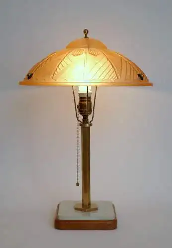 Original Art Deco Lampe Schreibtisch Leuchte "THE CRAFTSMAN" Messinglampe