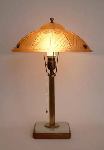 Original Art Deco Lampe Schreibtisch Leuchte "THE CRAFTSMAN" Messinglampe