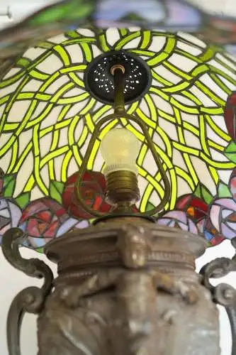 Art nouveau Tiffany lampe "ANGELS TREE" lampe Tifanys pièce unique