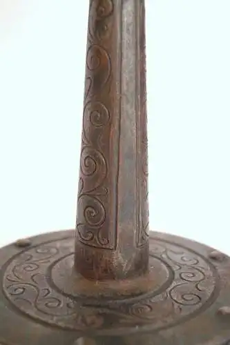 Lampe de table originale "SPIRAL" MULLER FRÈRES LUNEVILLE brodée en 1910